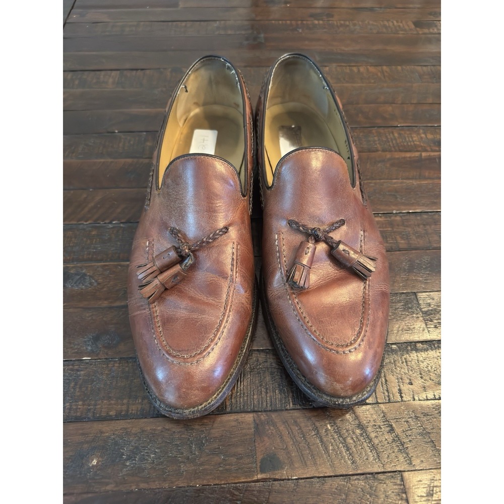 Peter Huber Leather Brown Men's Tassel Loafer Shoes Size 13D Made In Mexico